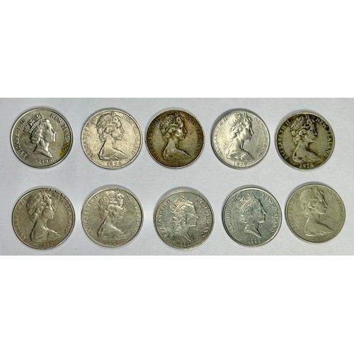 83 - New Zealand: Large coin collection, 1930's-1080's. Various denominations, including commemorative do... 