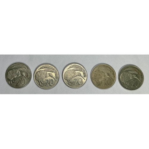 83 - New Zealand: Large coin collection, 1930's-1080's. Various denominations, including commemorative do... 