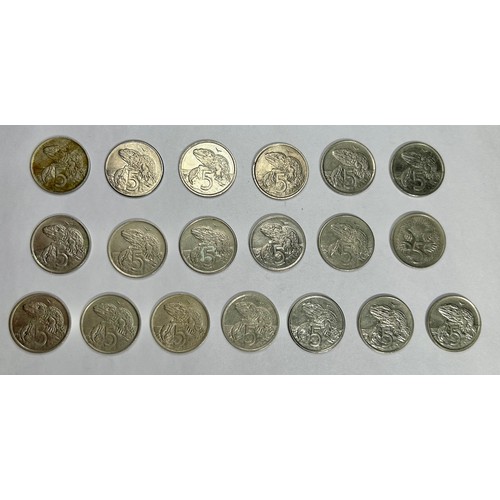 83 - New Zealand: Large coin collection, 1930's-1080's. Various denominations, including commemorative do... 