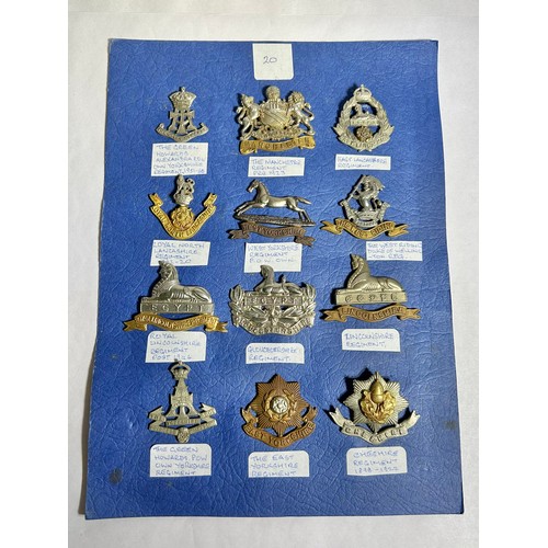 157 - Collection of Army regiment cap badges (12). To include, The Green Howards. Alexander P.O.W. Own Yor... 