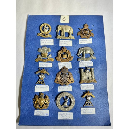 169 - Collection of Army regiment cap badges (12). To include, 15th/19th Kings Royal Hussars, post 1922. 1... 