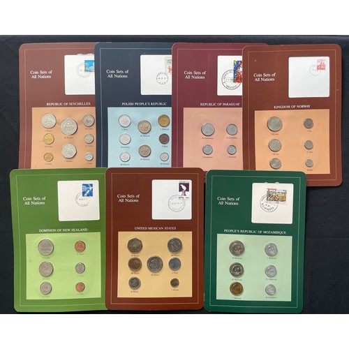 85 - Franklin Mint Series: The Coin Sets of All Nations Collection (59) with green Vol II box. Each set i... 