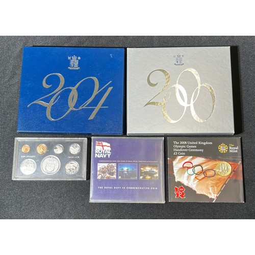 51 - Royal Mint: United Kingdom Proof year sets (2). To include, 2000 and the 2004 sets, boxed with COA. ... 