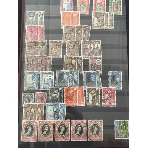 185 - Large collection of British and Empire stamps. 19th-21st century. 9 large folders to include, Malaya... 