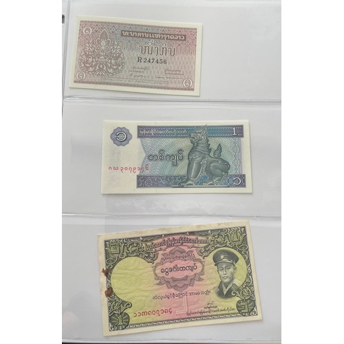 186 - Collection of world bank notes (37) in a presentable folder. To include, Jordan 2008 one dinar, Egyp... 