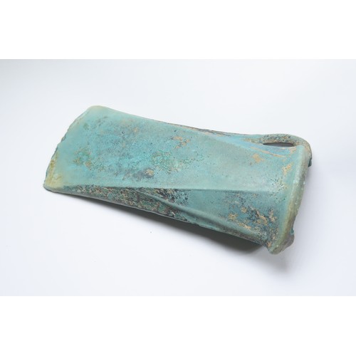 22 - Large European Bronze Age looped and socketed axe head. Circa 1200-800 BCE. Copper-alloy, 402g. 126m... 