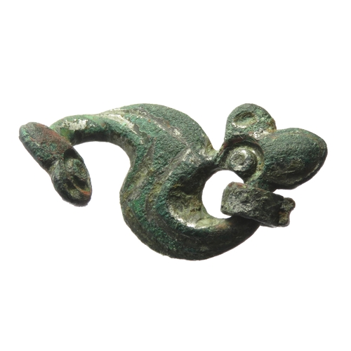 43 - Roman dragonesque brooch. Approximately 38mm x 18mm.