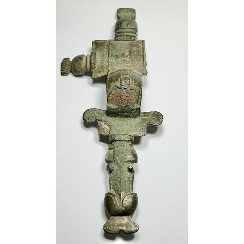 72 - Anglo Saxon cruciform brooch. Circa 6th century CE. Type 3.2.1 