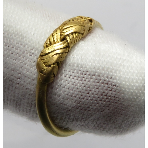 69 - Saxon period gold finger ring. Circa 8th-11th century CE. 2.50g, 19mm. A plain high carat band with ... 