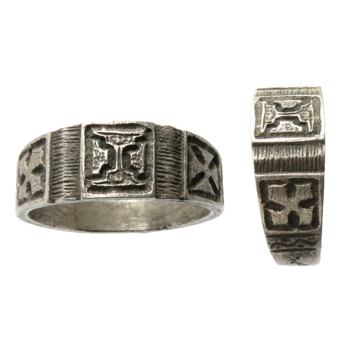 106 - Medieval silver ring. 24mm x 9mm, 5.05g. 2021 T665. Recorded on the PAS database as SWYOR-DAD4AC htt... 