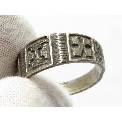 106 - Medieval silver ring. 24mm x 9mm, 5.05g. 2021 T665. Recorded on the PAS database as SWYOR-DAD4AC htt... 