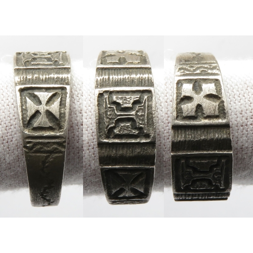 106 - Medieval silver ring. 24mm x 9mm, 5.05g. 2021 T665. Recorded on the PAS database as SWYOR-DAD4AC htt... 