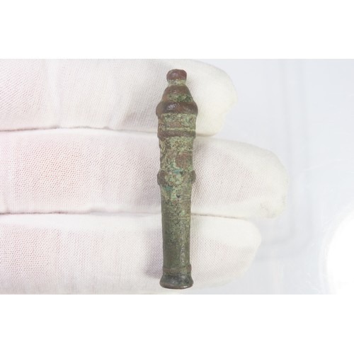 127 - Georgian toy cannon, circa 18th century CE. Copper-alloy, 12g. 53mm. Similar to, Forsyth & Egan ... 