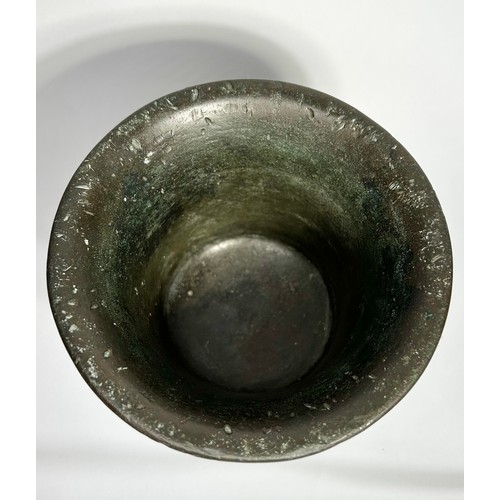 121 - English 17th Century Bronze Mortar. Circa 1640's CE. An impressive heavy cast bronze example of fine... 