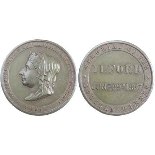 522 - 1887 Iford memorial token. Bust of Victoria left, IN COMMEMORATION OF THE JUBILEE OF QUEEN VICTORIA.... 