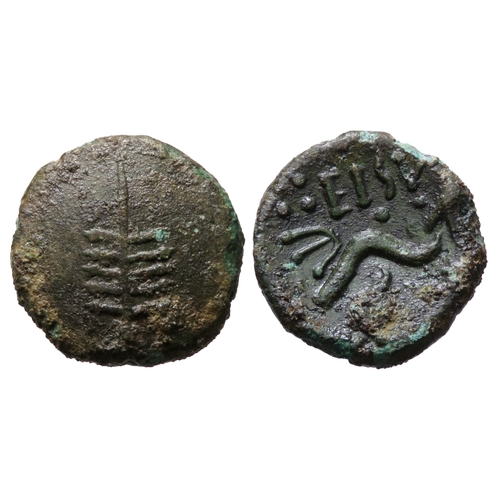 177 - Dobunni EISV bronze core from a gold plated stater. Circa 20-43 AD. 19mm, 4.54g. Tree symbol on plai... 