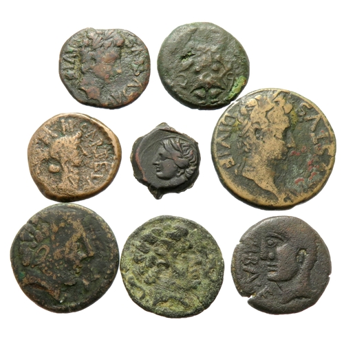 143 - Iberian bronzes including Celtic and Roman period AE issues (8). To inclde coins of, Carteia, Aebusi... 