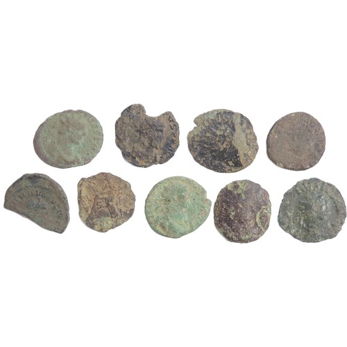 287 - Carausius Antoninianus (11). Circa 3rd century AD. A collection of low grade coins. Copper-alloy, 1.... 