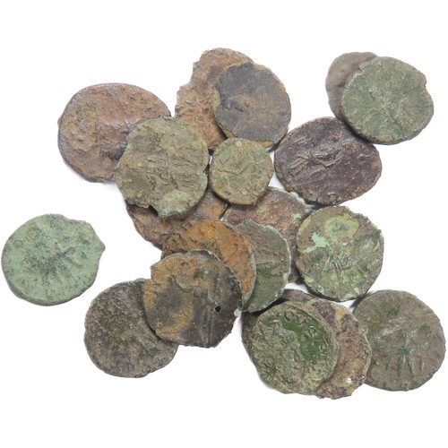 295 - Collection of PAS recorded roman bronze coins. Various emperors. Copper-alloy, 2.23g/1.60g. 20.10mm/... 