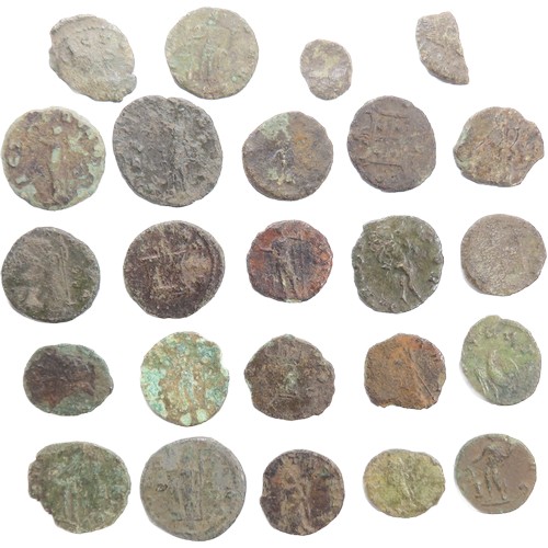 296 - Collection of PAS recorded roman bronze coins from various emperors. 0.88g-3.58g. 15mm-20mm.