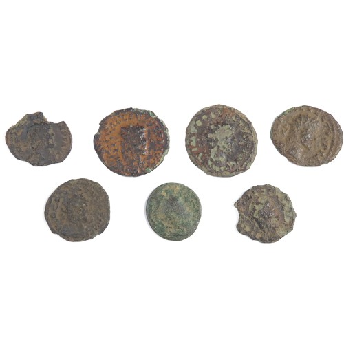 299 - Collection of PAS recorded roman bronze coins from various emperors (7). 20.00mm/18.50mm.