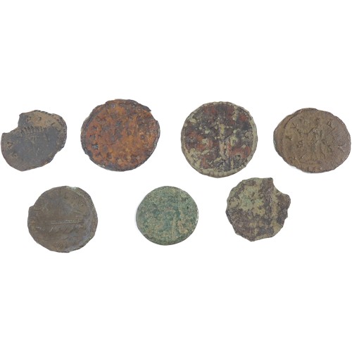 299 - Collection of PAS recorded roman bronze coins from various emperors (7). 20.00mm/18.50mm.