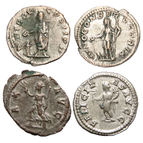 300 - Denarius group, to include Septimius Severus, Severus Alexander (2) and Julia Mamaea. Largest 21mm.