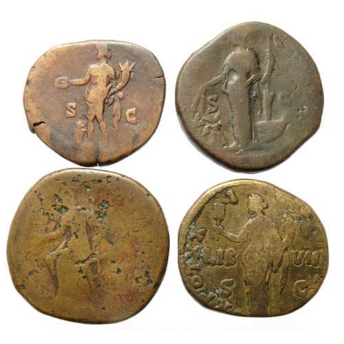 269 - Antoninus Pius (3) and Commodus sestertii. Circa 2nd century AD. Various reverse types. All from an ... 