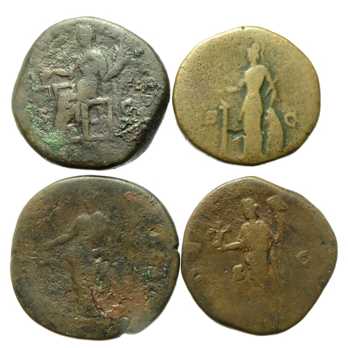 303 - Sestertius group including Nerva, Lucius Verus, Commodus and Septimius Severus.