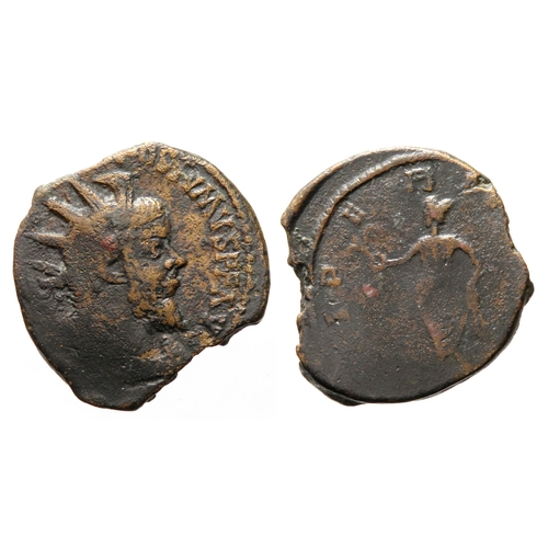 286 - Postumus double sestertius. AE. 26mm, 10.48g. Radiate bust right, [IMPC M CASS LAT] POSTVMVS PF AVG.... 