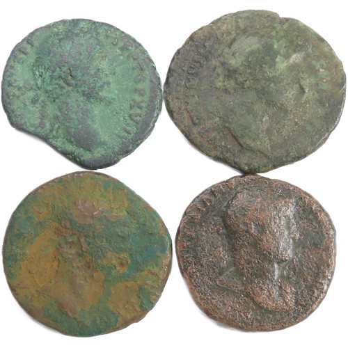 309 - Roman AE As (4). Circa 2nd century AD. Copper-alloy, 24mm-27mm. Various emporers.