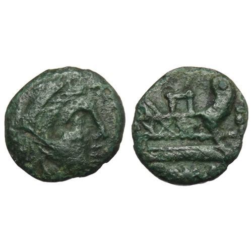 216 - Roman Republic: Anonymous Sextans, After 211 BC. Semiuncial standard. Sardinia, Sicily or Campania. ... 