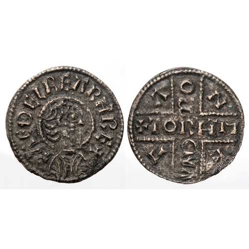 316 - Aethelbert penny. Circa 858-865 AD. Canterbury. Inscribed cross type, BMC I. Silverm 22mm. 1.15g. Bu... 