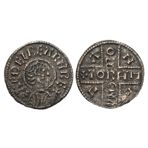 316 - Aethelbert penny. Circa 858-865 AD. Canterbury. Inscribed cross type, BMC I. Silverm 22mm. 1.15g. Bu... 