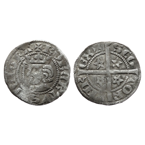 329 - Robert Bruce penny. 1306-1329 AD. Crowned bust left with sceptre, +ROBERTVS DEI GRA. R. Cross with m... 