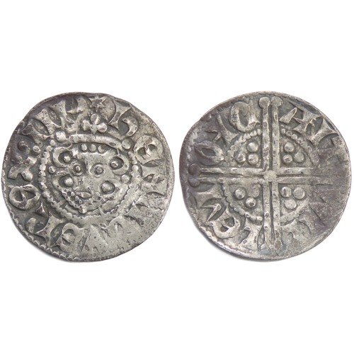 342 - Henry III penny. Long cross coinage, 1247-1272 AD. Canterbury, class 3d1. Crowned facing bust, HENRI... 