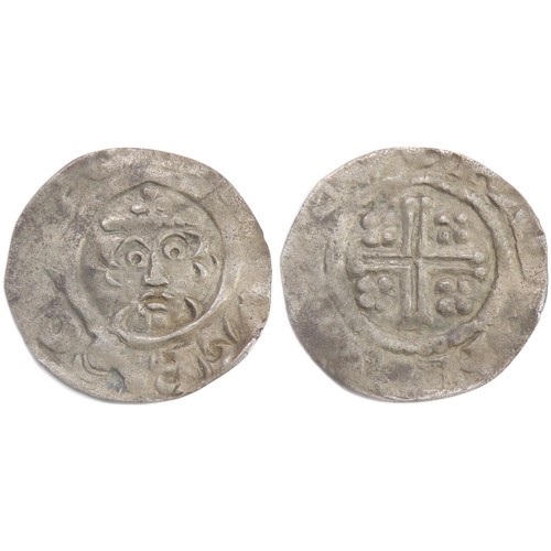 332 - Richard I short cross penny. Circa 1189-1199 AD. Class 4b. Crowned facing bust with sceptre, +HENRIC... 