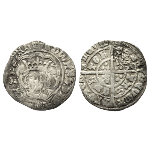 382 - Edward IV halfgroat. Light coinage, 1464-70 AD. Canterbury, Archbishop Bourchier. Silver, 22mm. 1.48... 