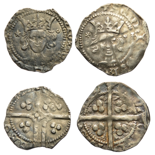 368 - Henry V pennies (2). 18mm, 1.0g & 17mm,0.94g.