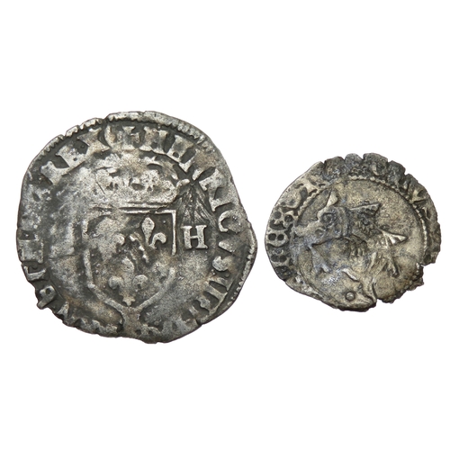 396 - France: Hammered coinage (2). 0.72g, 18mm. 1.88g, 25mm.