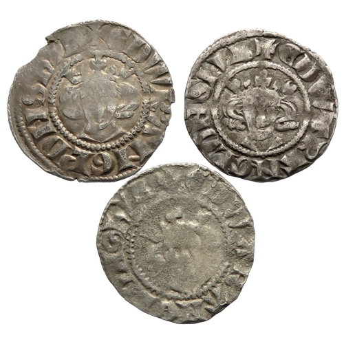 351 - Edward I & II pennies (3). 1.08g-1.4g