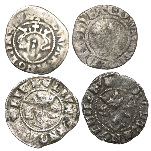 352 - Edward I & II pennies (4). 0.91g-1.3g.