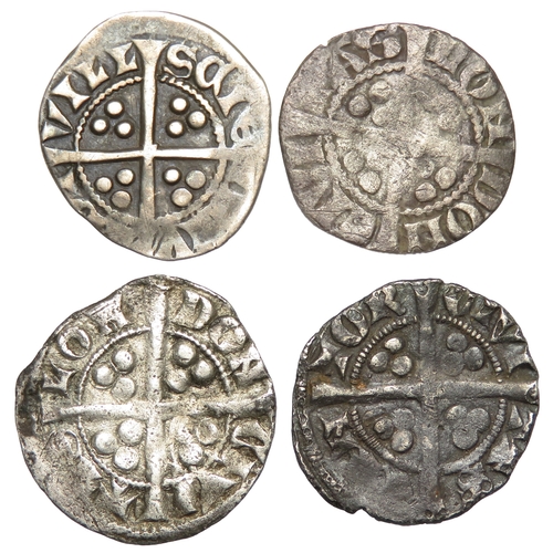 352 - Edward I & II pennies (4). 0.91g-1.3g.