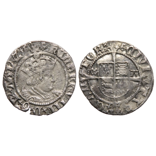 407 - Henry VIII half groat. Canterbury mint, Archbishop Warham. Silver, 1.19g. Ref: S.2343, N 1802. ex No... 