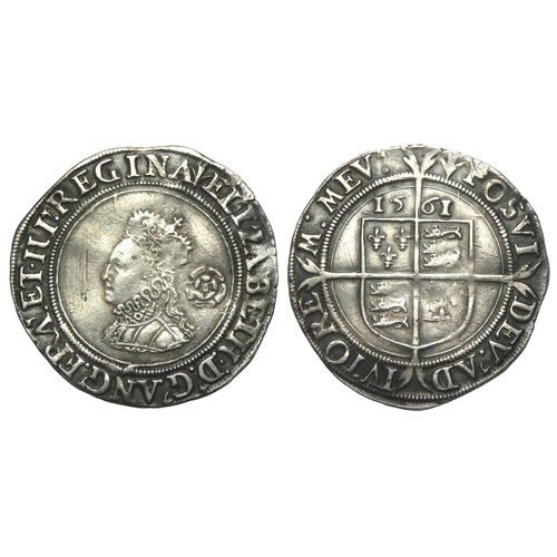 432 - Elizabeth I sixpence. Third & Fourth Issues, 1561-77 AD. Crowned bust left, rose behind. ELIZABE... 