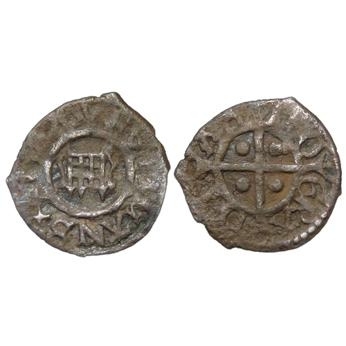 409 - Henry VIII farthing, 1509-1547. Second coinage, 1526-1544. Portcullis, RVTILANS ROSA. R. Pellet in e... 