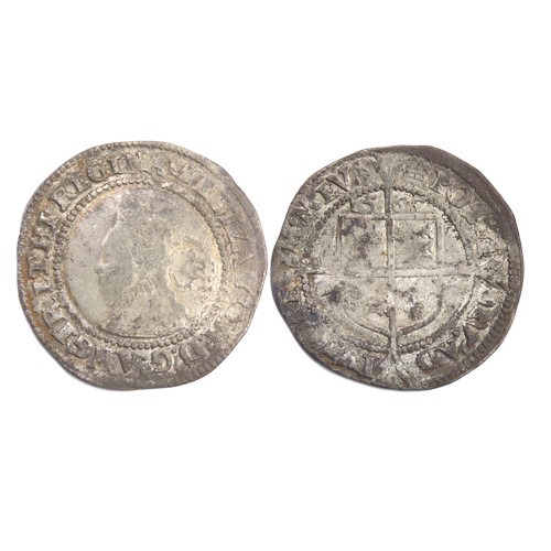 425 - Elizabeth I sixpence 1567. Third and fourth issue, 1561-77. Crowned bust left, rose behind. R. shiel... 