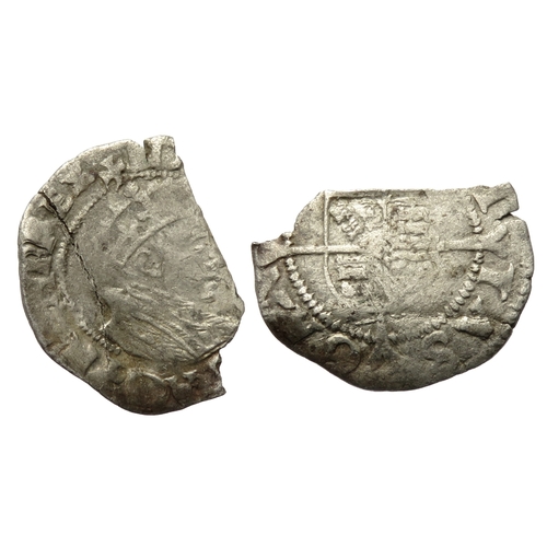 415 - Edward VI halfgroat. Canterbury mint. Silver, 19mm. 0.83g. Crowned bust right. R. Shield over cross.... 