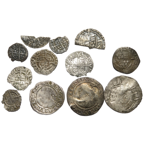 456 - Tudor silver coin group (11). Largest 19mm.