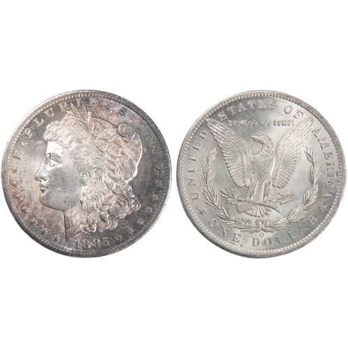 484 - United States Morgan Dollar. 1885 O. Silver, 26.82g, 38mm. Liberty head, facing left. R. Eagle holdi... 